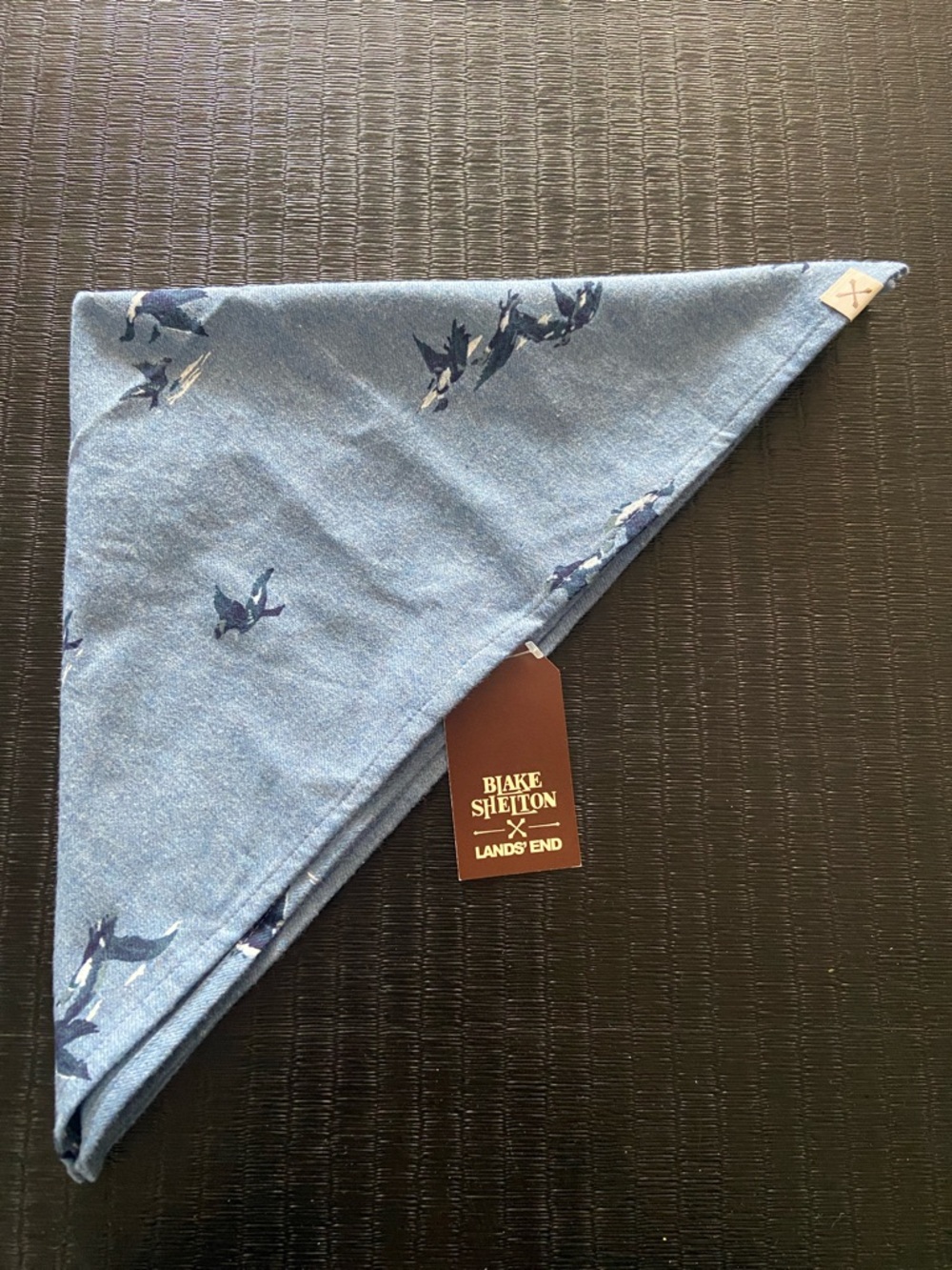 Blake Shelton X Lands' End Light Blue Bandana with Duck Print